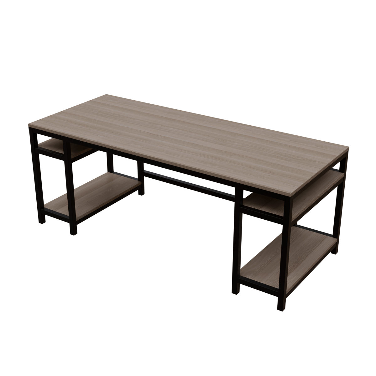 Edward Computer Table With Open Storage By Riyan Luxiwood.