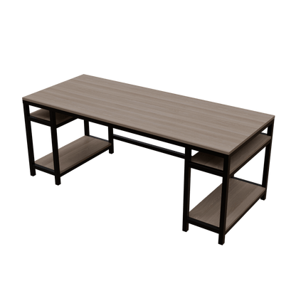 Edward Computer Table With Open Storage By Riyan Luxiwood.