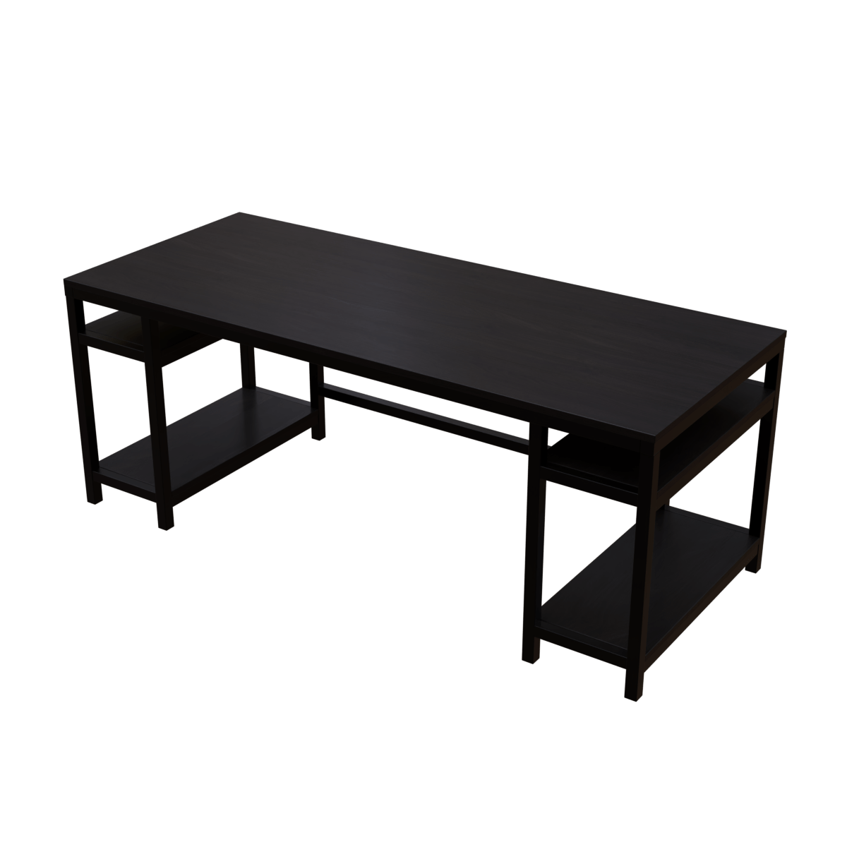 Edward Computer Table With Open Storage By Riyan Luxiwood.