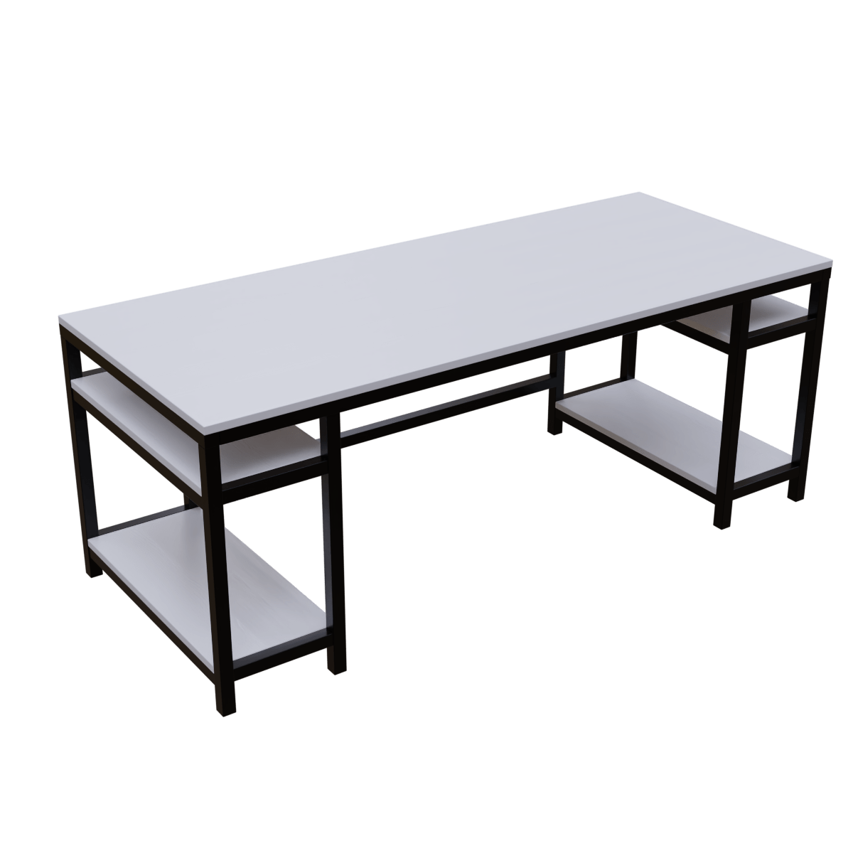 Edward Computer Table With Open Storage By Riyan Luxiwood.