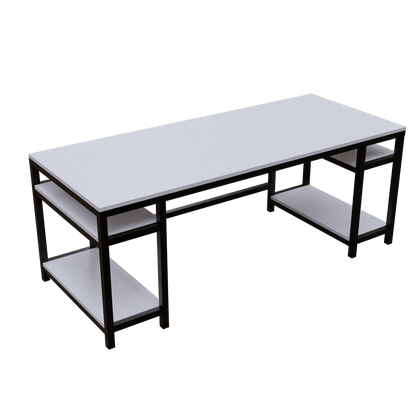 Edward Computer Table With Open Storage By Riyan Luxiwood.