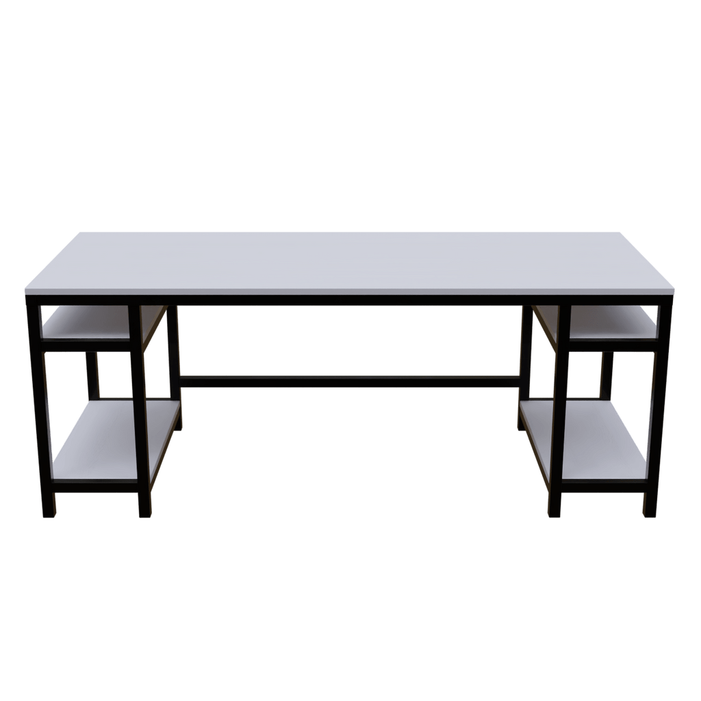 Edward Computer Table With Open Storage By Riyan Luxiwood.