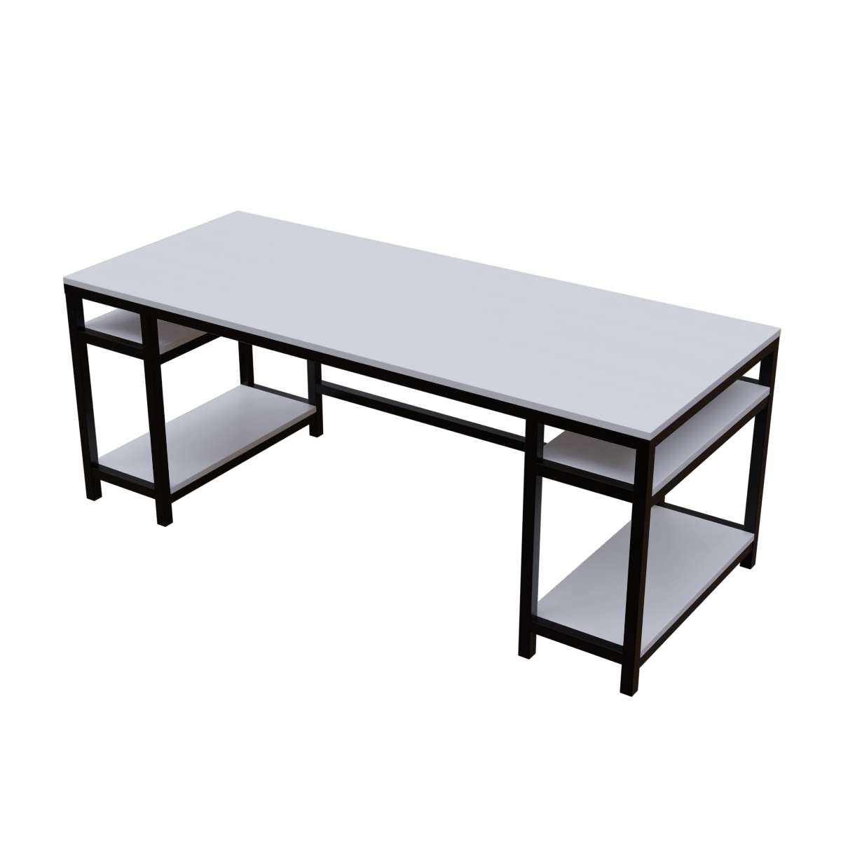 Edward Computer Table With Open Storage By Riyan Luxiwood.