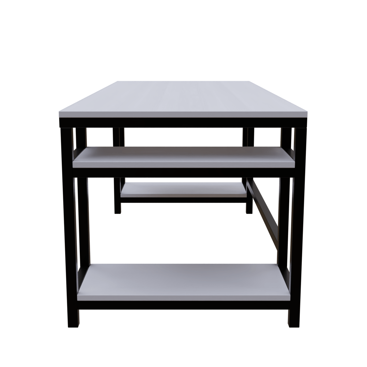 Edward Computer Table With Open Storage By Riyan Luxiwood.