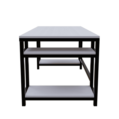 Edward Computer Table With Open Storage By Riyan Luxiwood.