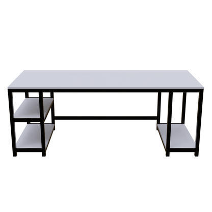 Jackson computer Table With Open Storage By Riyan Luxiwood.