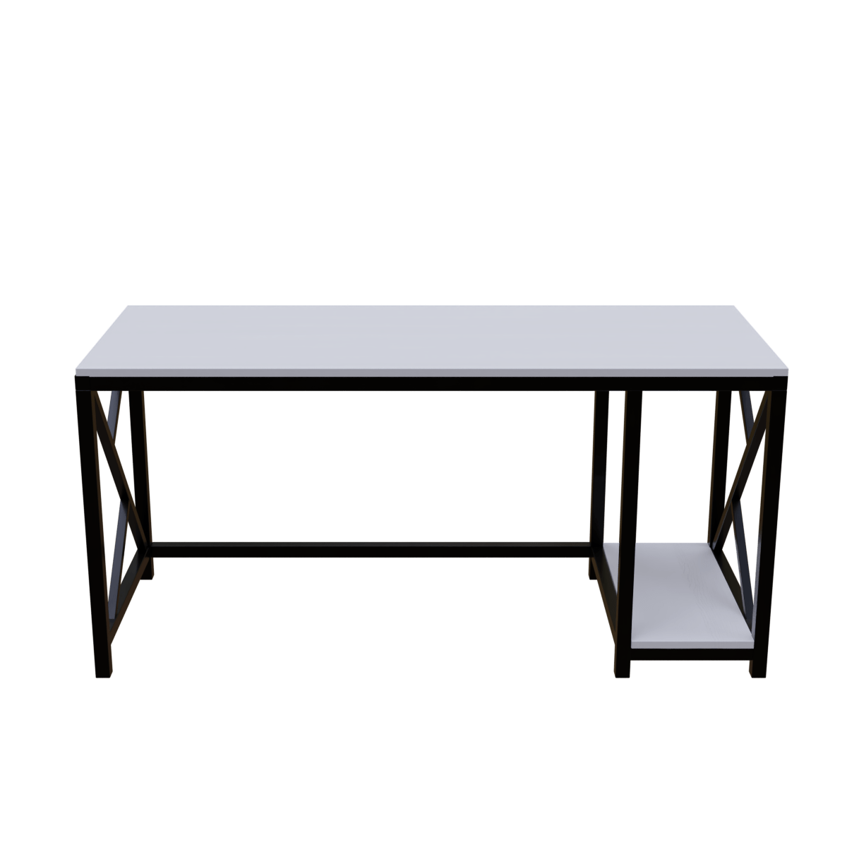 Patrick Computer Table With Open Storage By Riyan Luxiwood.