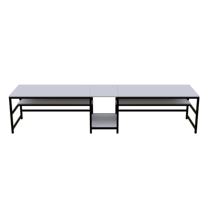 Dublin Computer Table With Open Storage By Riyan Luxiwood.