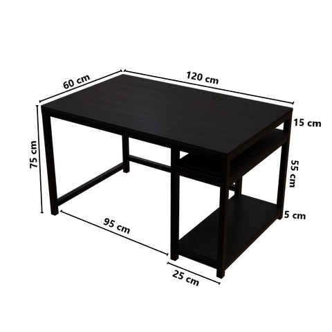 Carter Computer Table With Open Storage By Riyan Luxiwood.