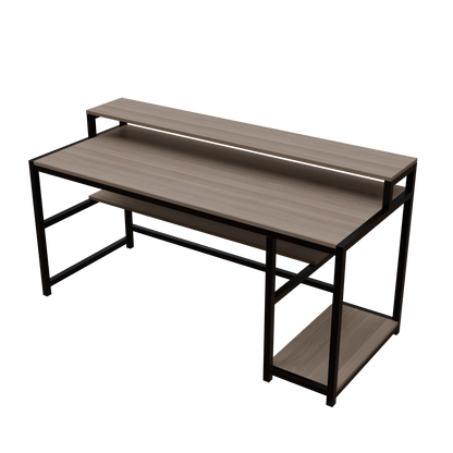 Trio Computer Table With Open Storage By Riyan Luxiwood.