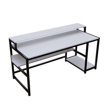 Trio Computer Table With Open Storage By Riyan Luxiwood.