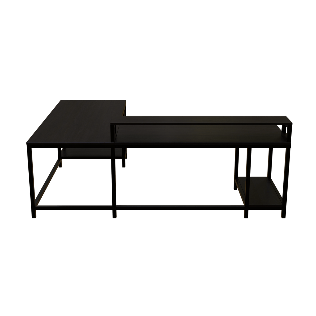 Archice L Shape Desk With Monitor Riser By Riyan Luxiwood.