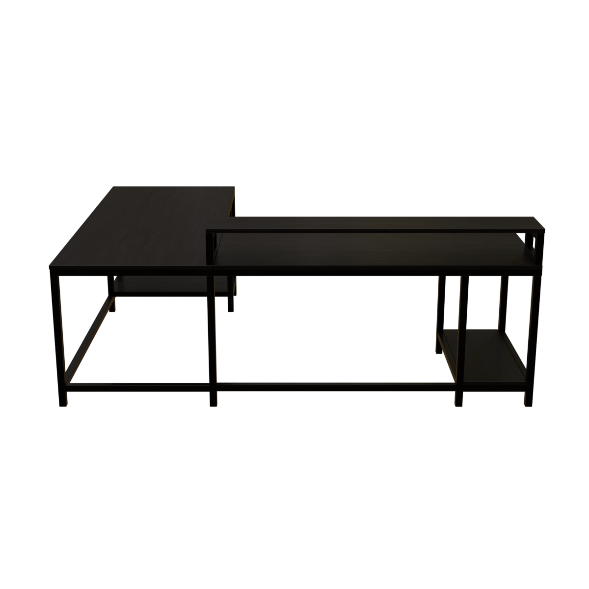 Archice L Shape Desk With Monitor Riser By Riyan Luxiwood.