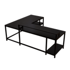 Archice L Shape Desk With Monitor Riser By Riyan Luxiwood.