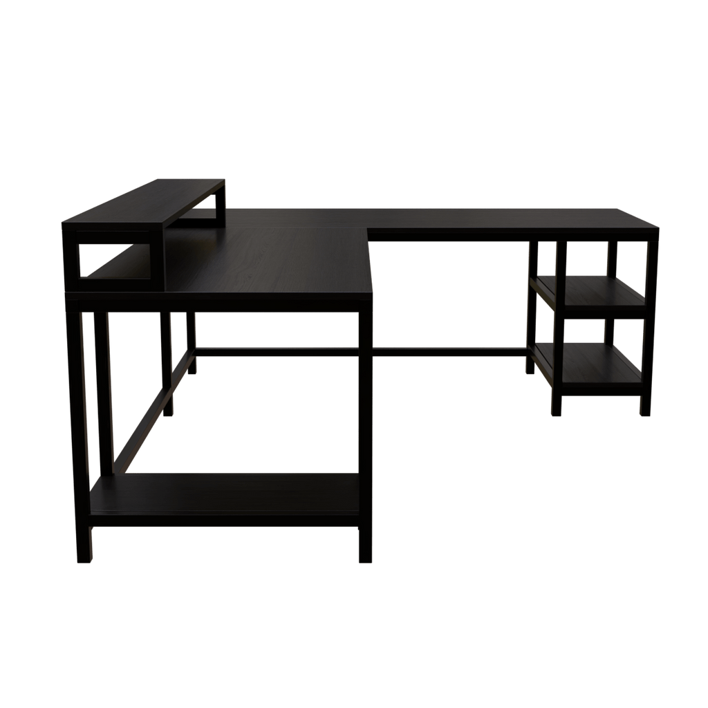 Archice L Shape Desk With Monitor Riser By Riyan Luxiwood.