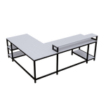 Archice L Shape Desk With Monitor Riser By Riyan Luxiwood.