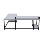 Archice L Shape Desk With Monitor Riser By Riyan Luxiwood.