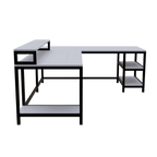 Archice L Shape Desk With Monitor Riser By Riyan Luxiwood.