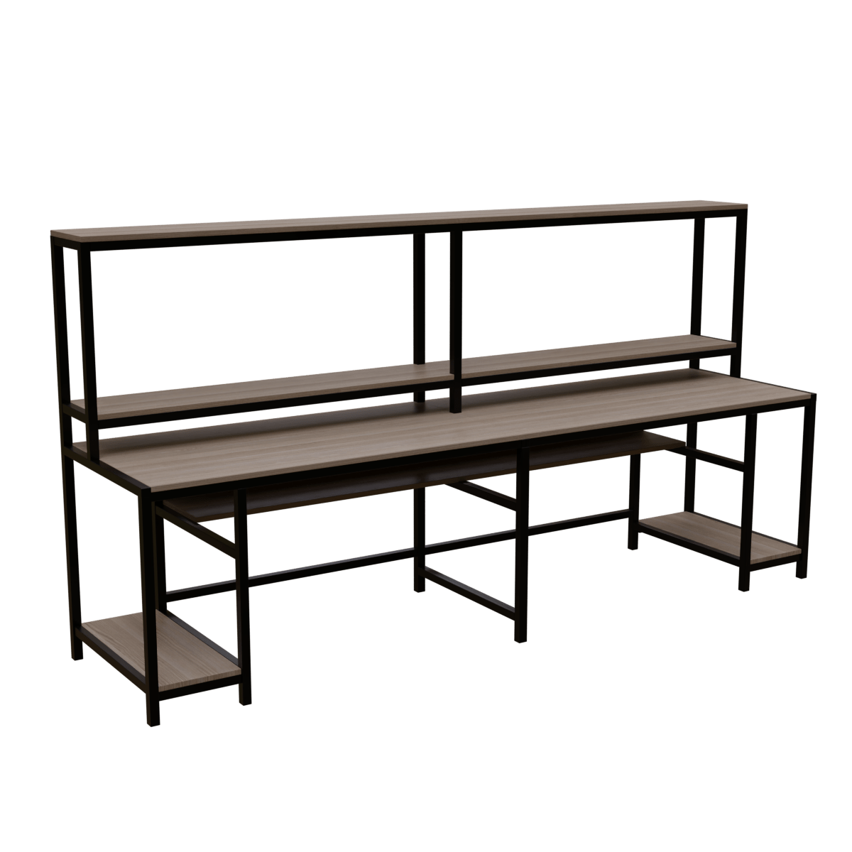 Ember Computer Table With Open Storage By Riyan Luxiwood.