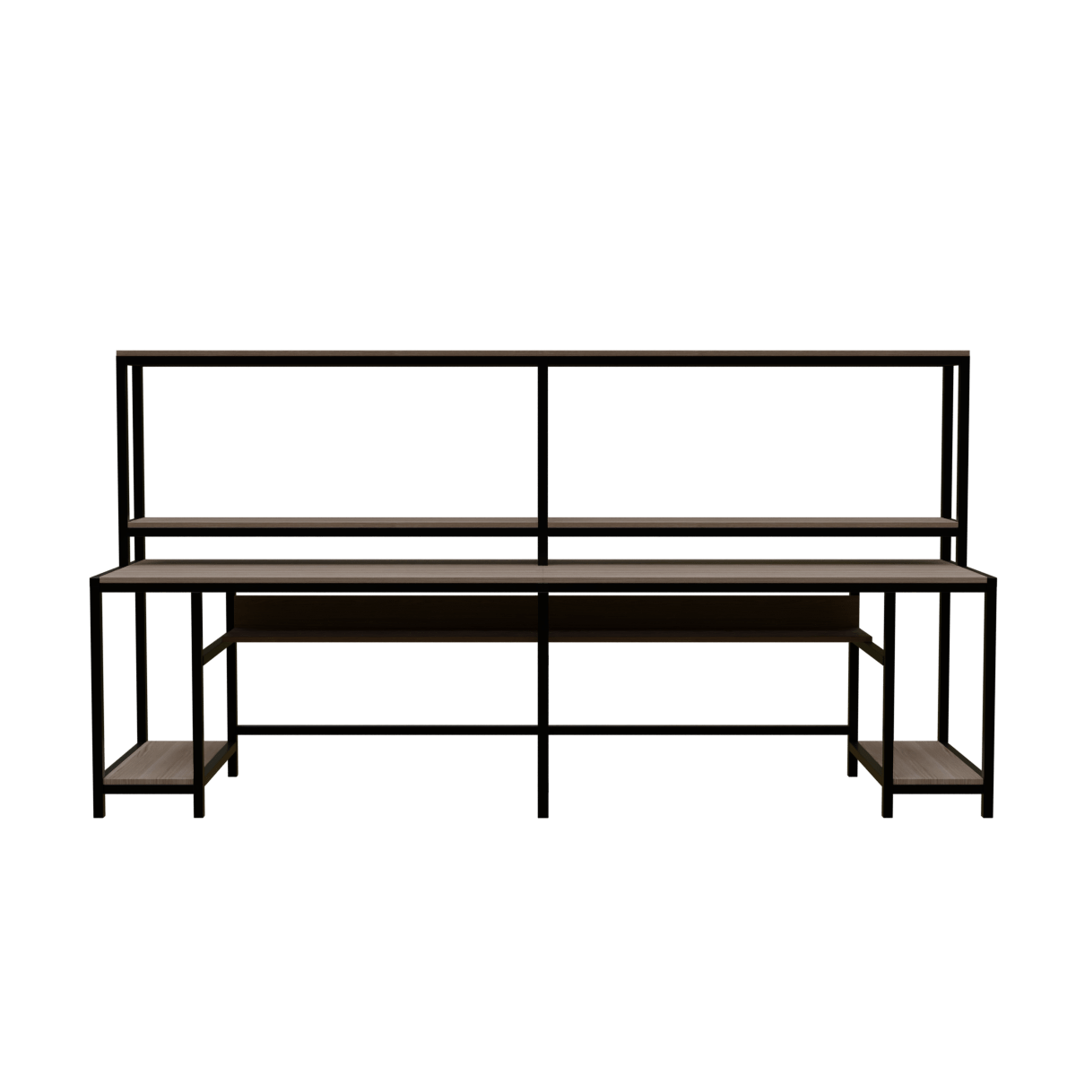 Ember Computer Table With Open Storage By Riyan Luxiwood.