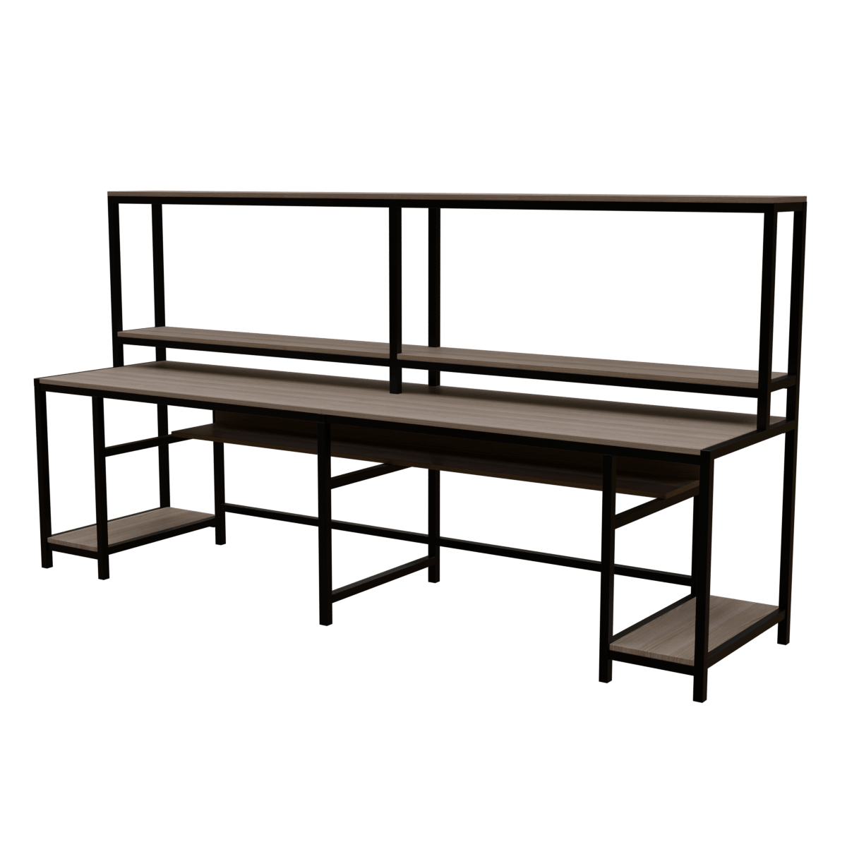 Ember Computer Table With Open Storage By Riyan Luxiwood.