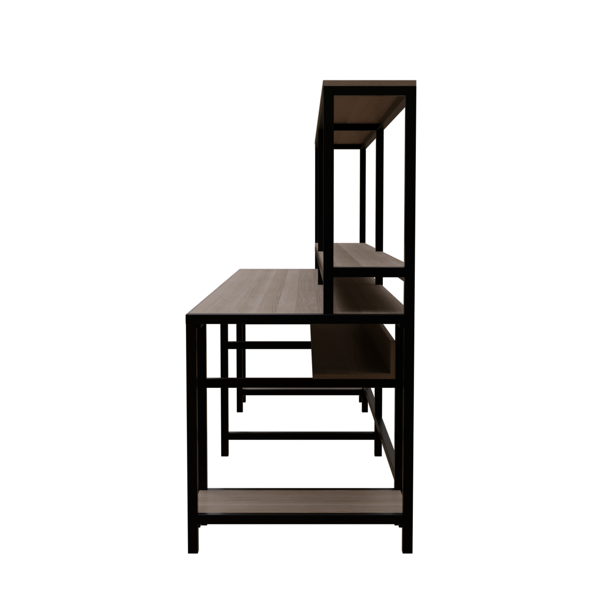 Ember Computer Table With Open Storage By Riyan Luxiwood.
