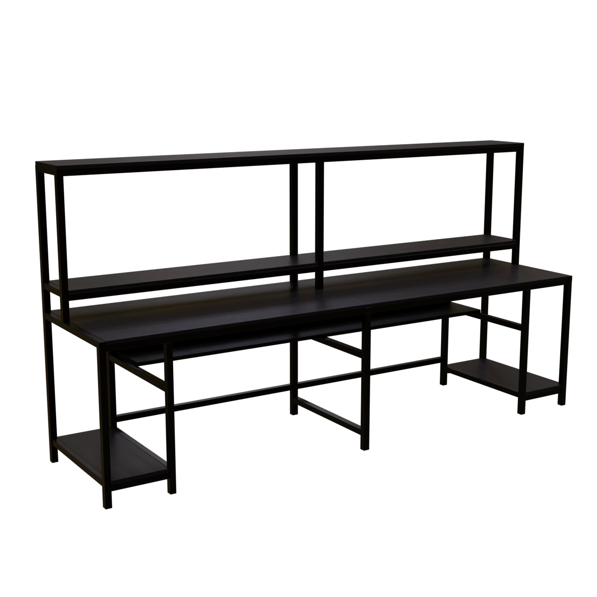 Ember Computer Table With Open Storage By Riyan Luxiwood.