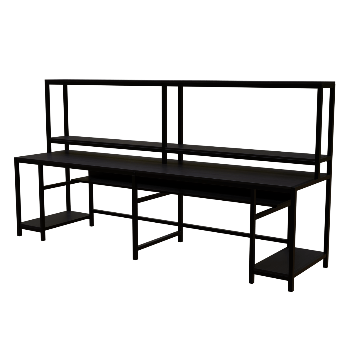 Ember Computer Table With Open Storage By Riyan Luxiwood.
