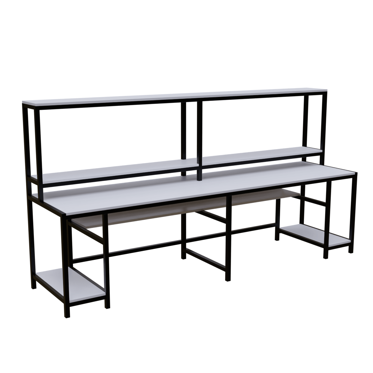 Ember Computer Table With Open Storage By Riyan Luxiwood.