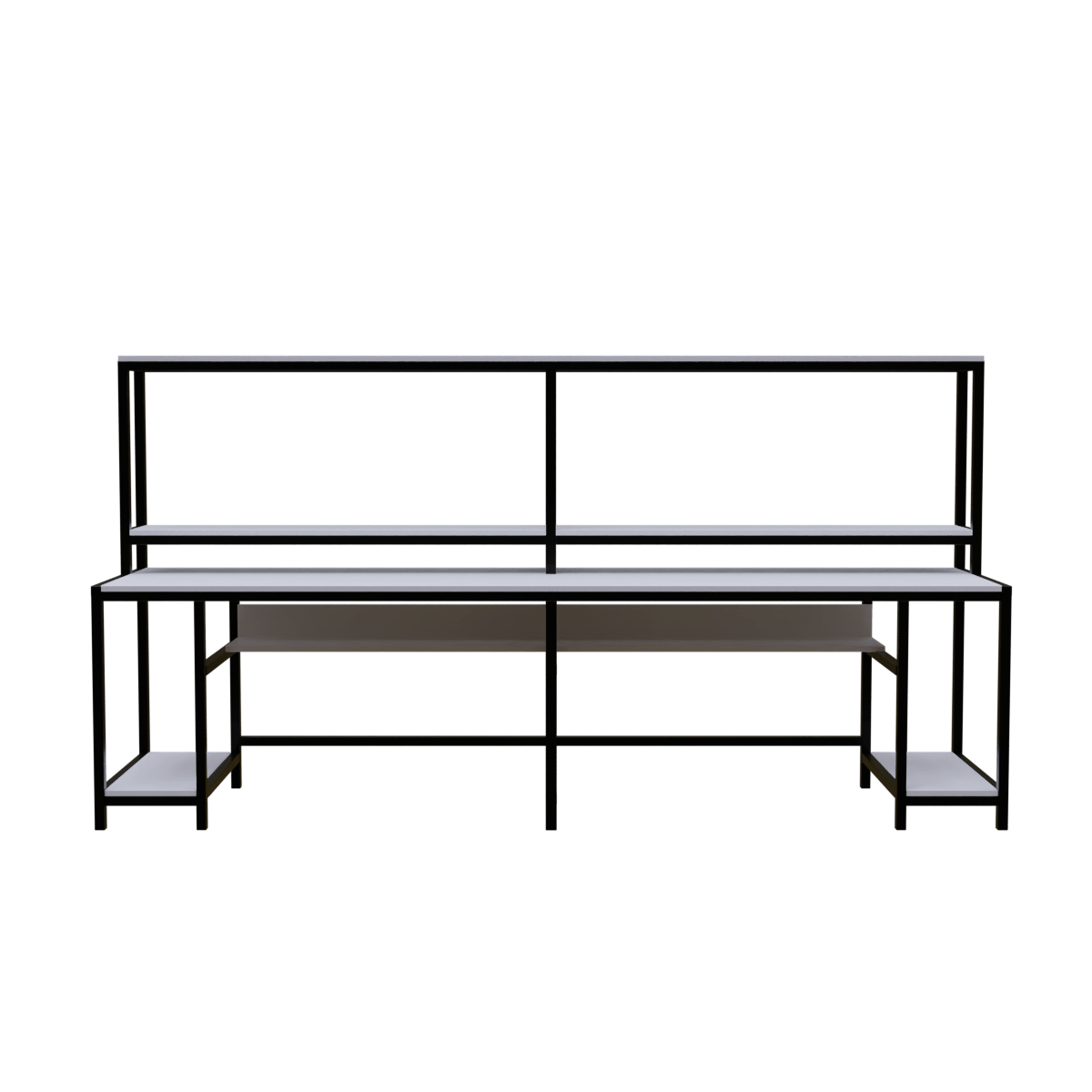 Ember Computer Table With Open Storage By Riyan Luxiwood.