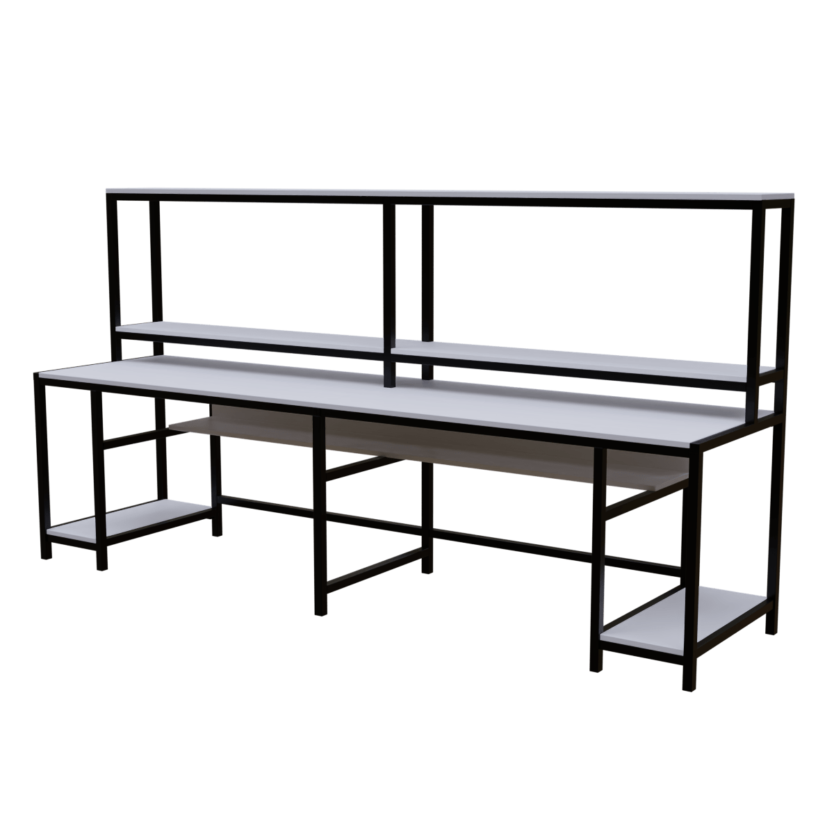 Ember Computer Table With Open Storage By Riyan Luxiwood.