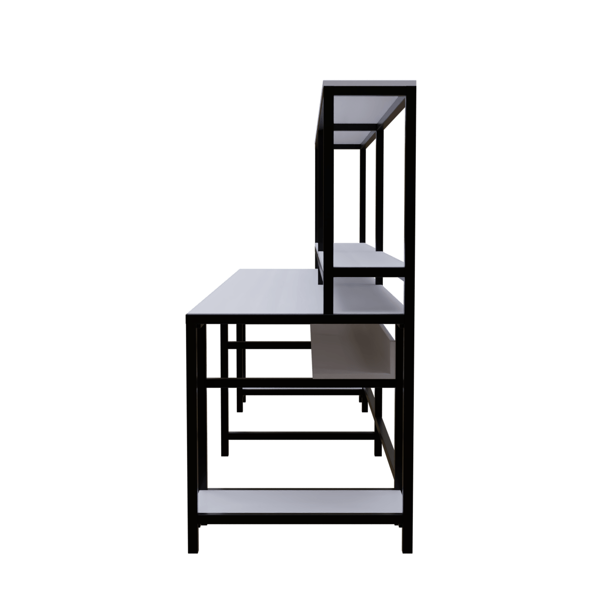 Ember Computer Table With Open Storage By Riyan Luxiwood.