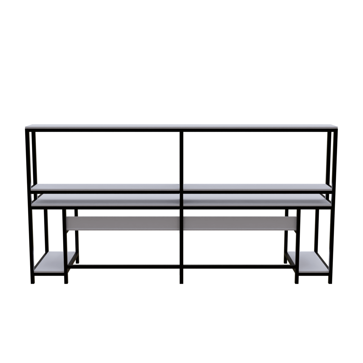 Ember Computer Table With Open Storage By Riyan Luxiwood.