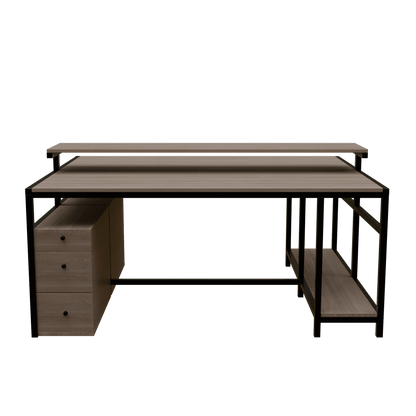 Hammer Computer Table With Open Storage By Riyan Luxiwood.