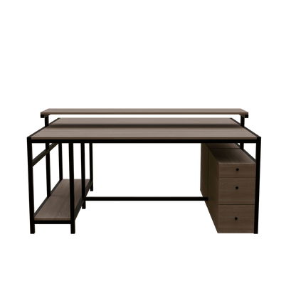 Hammer Computer Table With Open Storage By Riyan Luxiwood.