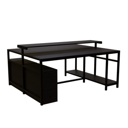 Hammer Computer Table With Open Storage By Riyan Luxiwood.