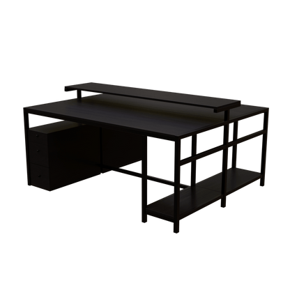Hammer Computer Table With Open Storage By Riyan Luxiwood.