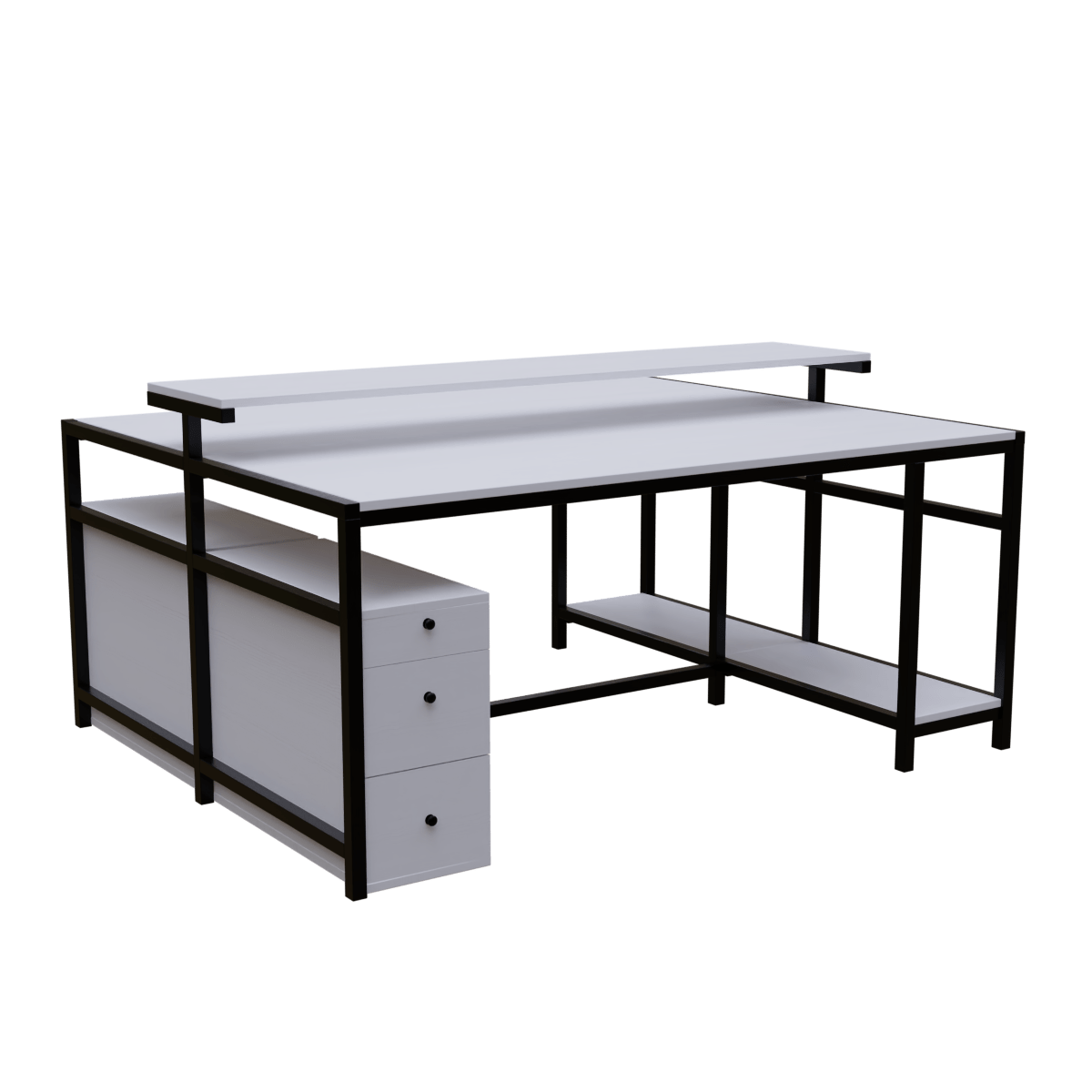 Hammer Computer Table With Open Storage By Riyan Luxiwood.