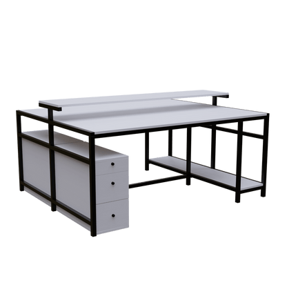 Hammer Computer Table With Open Storage By Riyan Luxiwood.