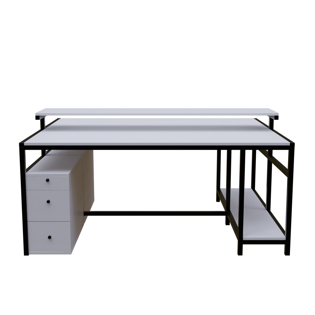 Hammer Computer Table With Open Storage By Riyan Luxiwood.
