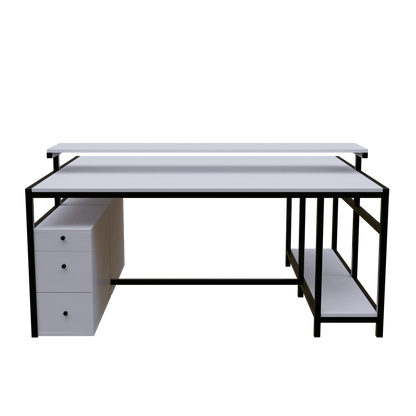 Hammer Computer Table With Open Storage By Riyan Luxiwood.