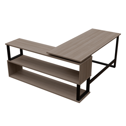 L Shaped Executive Desk with Storage Design by Riyan Luxiwood