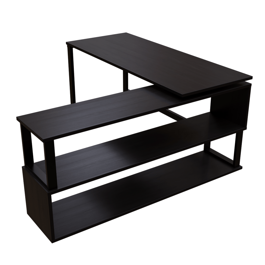 L Shaped Executive Desk with Storage Design by Riyan Luxiwood