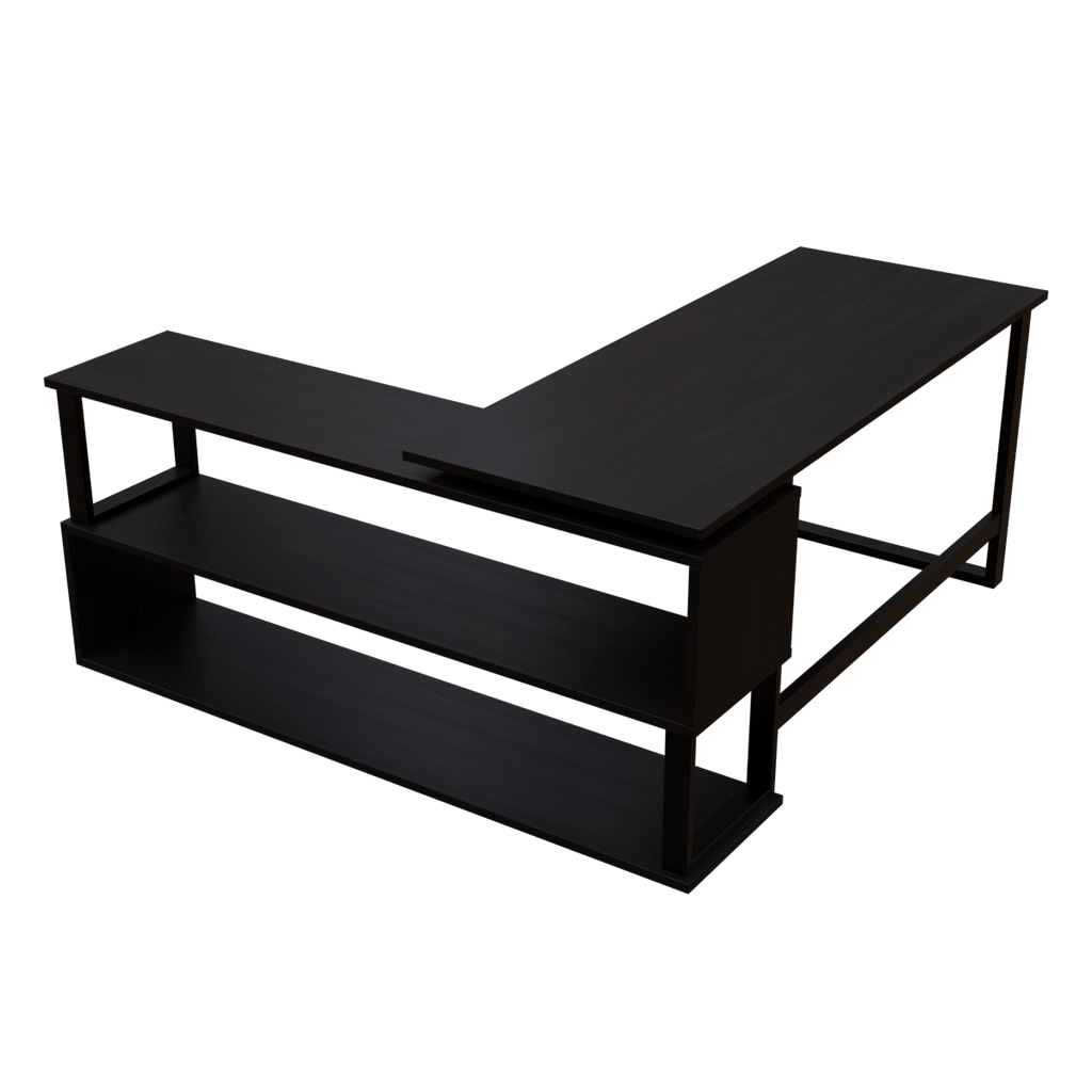 L Shaped Executive Desk with Storage Design by Riyan Luxiwood