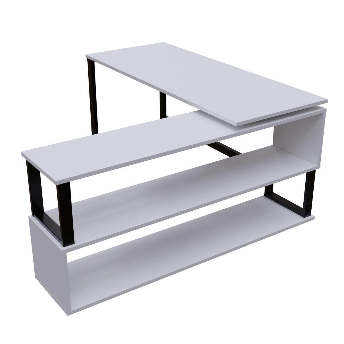 L Shaped Executive Desk with Storage Design by Riyan Luxiwood