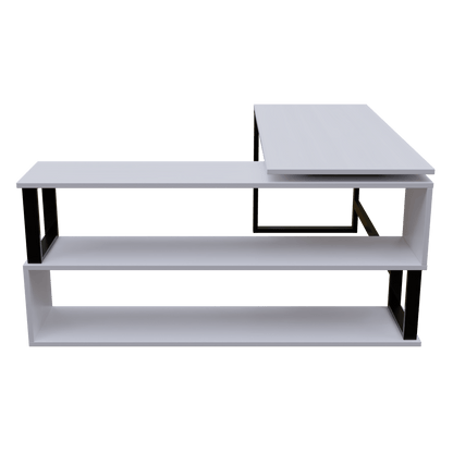 L Shaped Executive Desk with Storage Design by Riyan Luxiwood