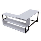 L Shaped Executive Desk with Storage Design by Riyan Luxiwood