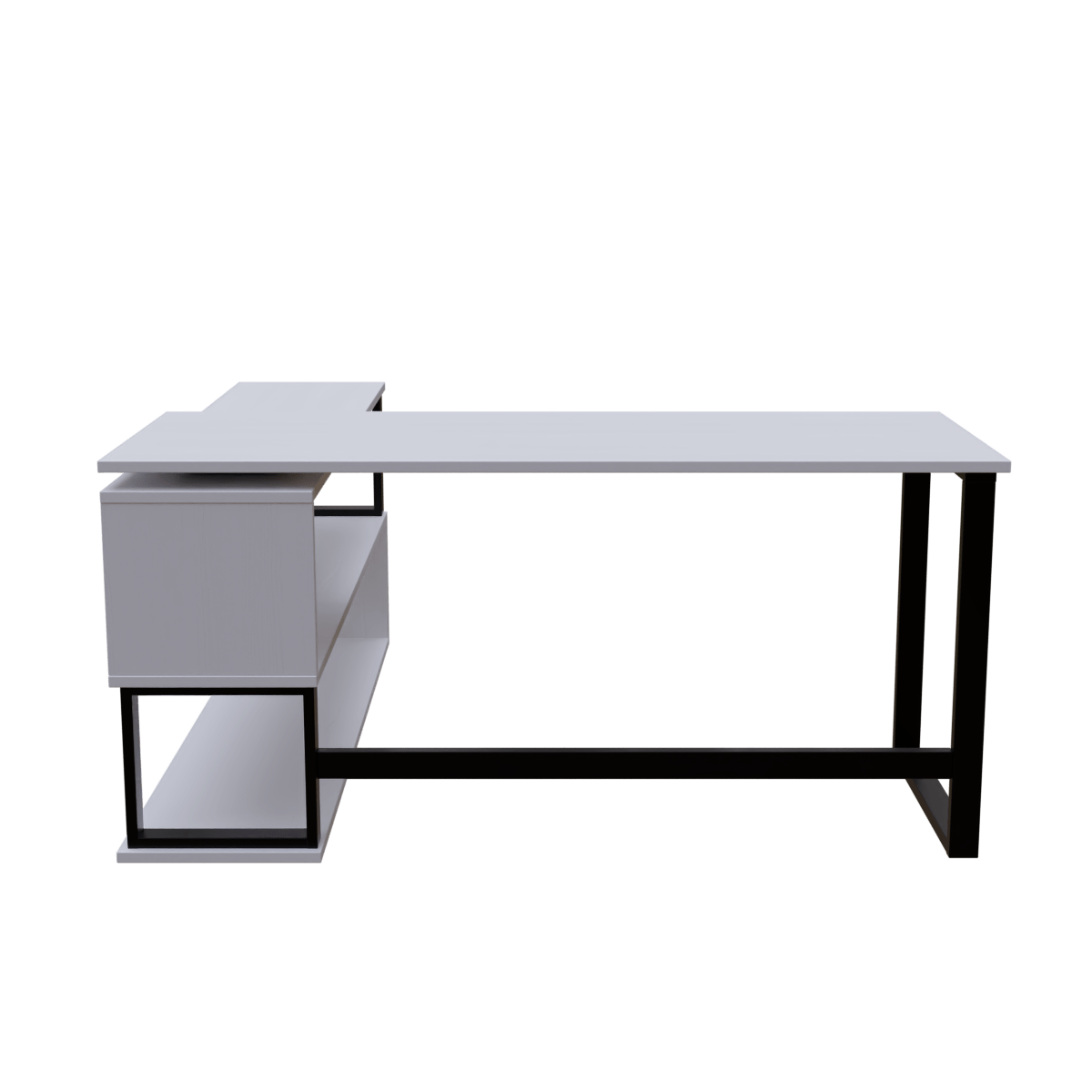 L Shaped Executive Desk with Storage Design by Riyan Luxiwood