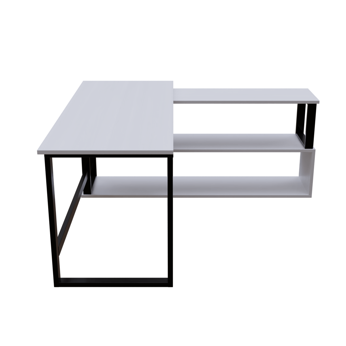 L Shaped Executive Desk with Storage Design by Riyan Luxiwood