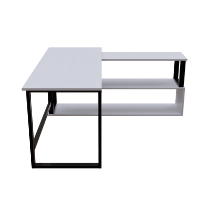L Shaped Executive Desk with Storage Design by Riyan Luxiwood